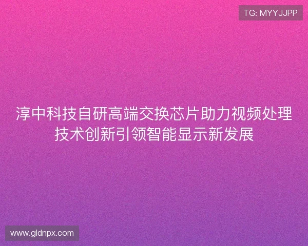 淳中科技自研高端交换芯片助力视频处理技术创新引领智能显示新发展